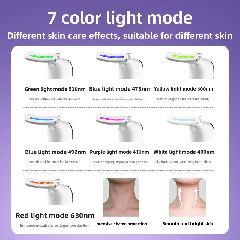 Neck and Face Massager with Vibration and Light Therapy